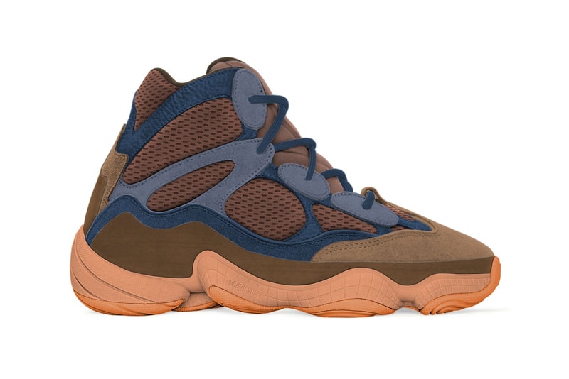 kanye west adidas yeezy 500 high sumac tactile orange brown red blue navy official release date info photos price store list buying guide