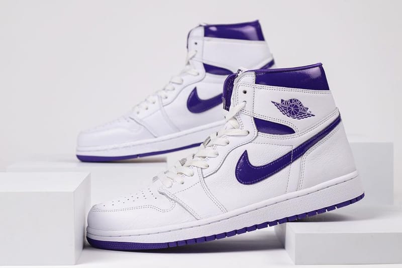 court purple jordan 1 white