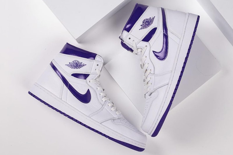 air michael jordan brand 1 court purple metallic white CD0461 151 official release date info photos price store list buying guide