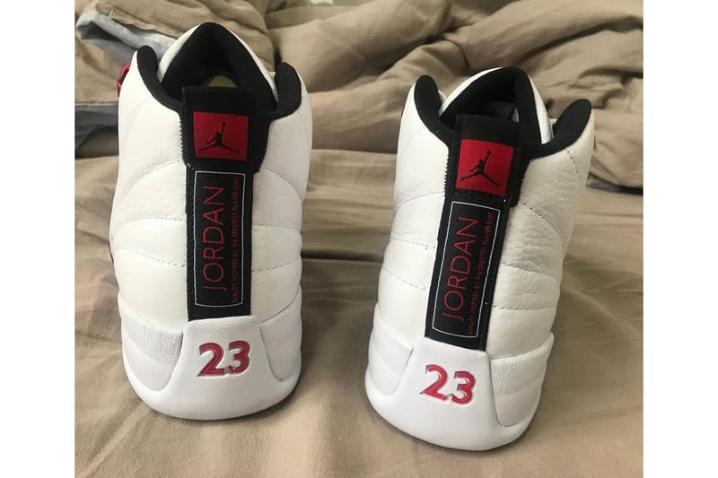 jordan 12 black and white and red