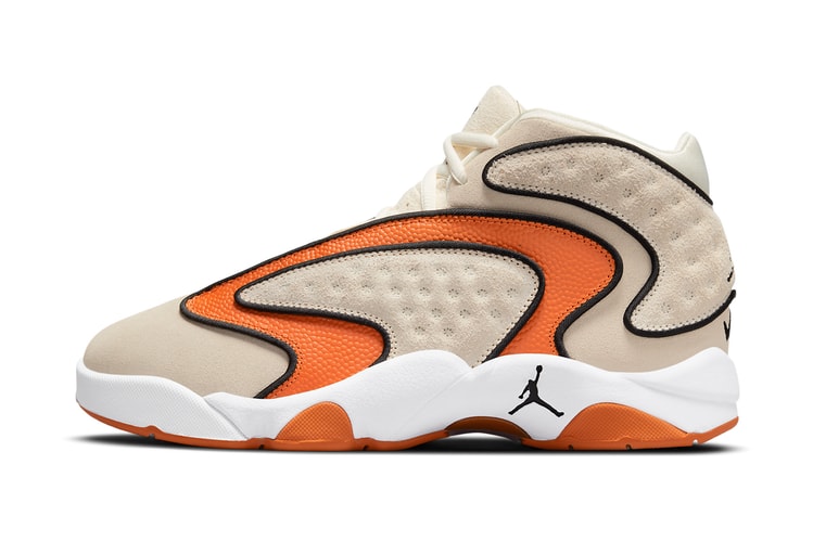 Air Jordan OG "Coconut Milk" Boasts Orange Basketball Leather Accents