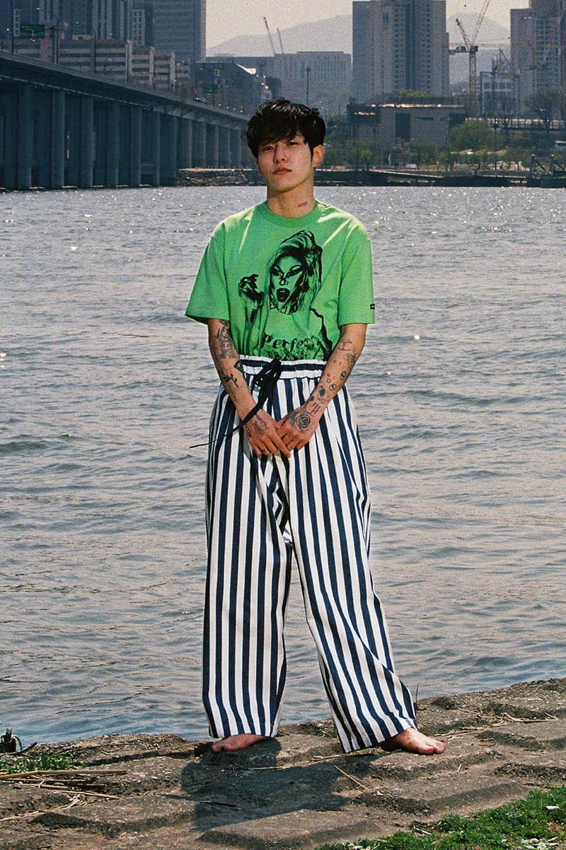 Ajobyajo Summer 2021 Lookbook menswear streetwear t shirts s21 collection graphics tees pants trousers shirts prints info