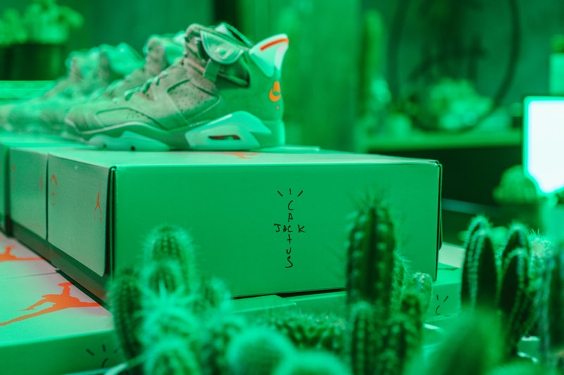 amongst few AL AMONGST FEW CACTUS LLC Cactus Jack Travis Scott Air Jordan 6 "British Khaki" UAE United Arab Emirates Cacti Grow House Installation Release Information