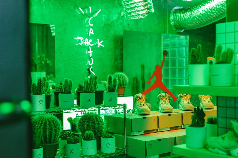 amongst few AL AMONGST FEW CACTUS LLC Cactus Jack Travis Scott Air Jordan 6 "British Khaki" UAE United Arab Emirates Cacti Grow House Installation Release Information