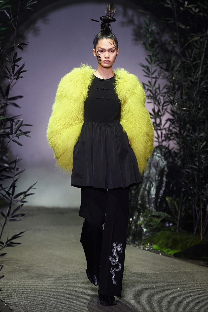 Angel Chen Fall/Winter 2021 Collection Runway show lookbook fw21 canada goose rombaut collaboration dragon lady boots jacket tie dye black white anna may wong daughter of butterfly actress