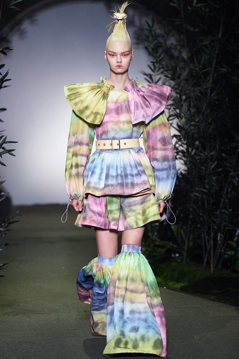 Angel Chen Fall/Winter 2021 Collection Runway show lookbook fw21 canada goose rombaut collaboration dragon lady boots jacket tie dye black white anna may wong daughter of butterfly actress