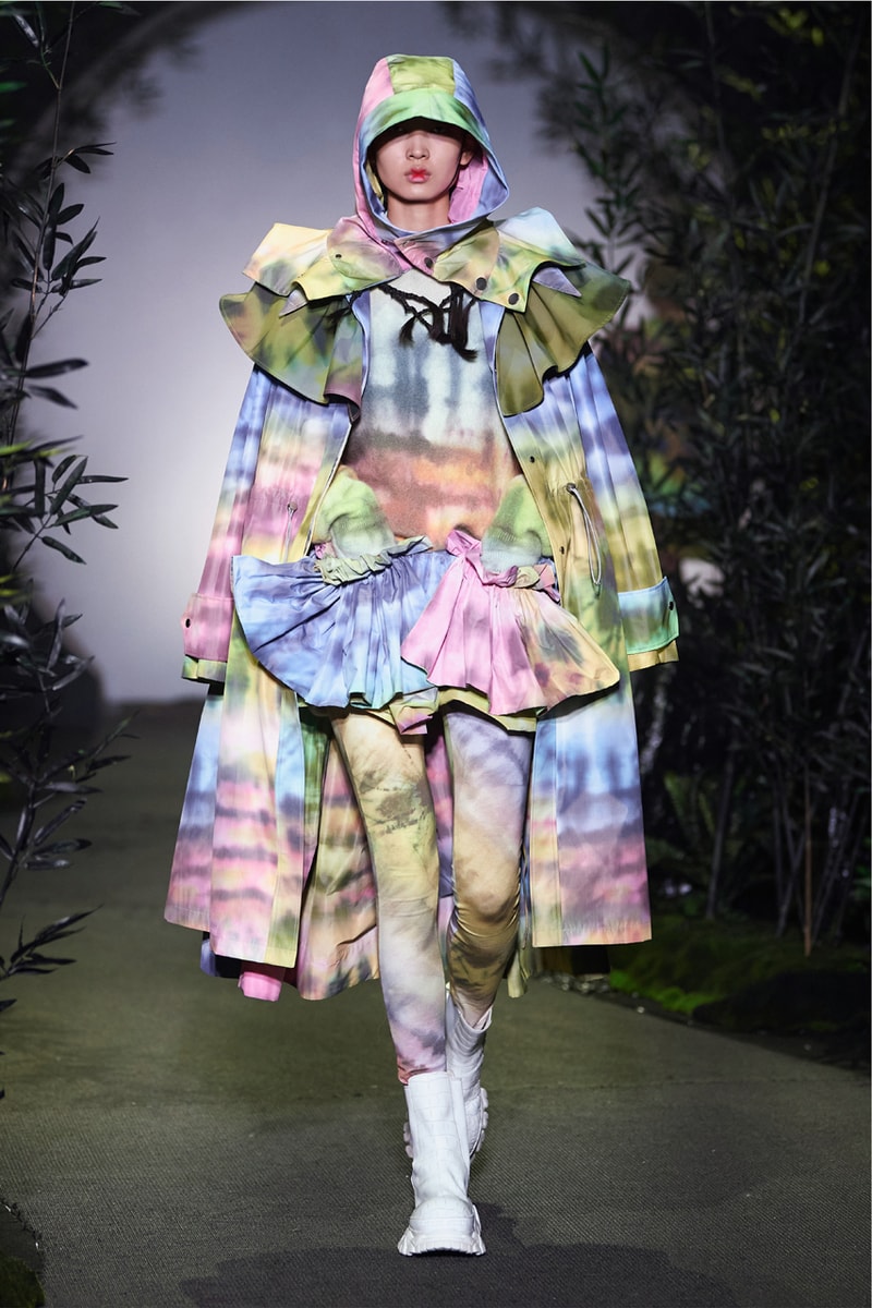 Angel Chen Fall/Winter 2021 Collection Runway show lookbook fw21 canada goose rombaut collaboration dragon lady boots jacket tie dye black white anna may wong daughter of butterfly actress