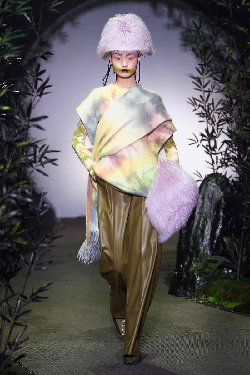 Angel Chen Fall/Winter 2021 Collection Runway show lookbook fw21 canada goose rombaut collaboration dragon lady boots jacket tie dye black white anna may wong daughter of butterfly actress