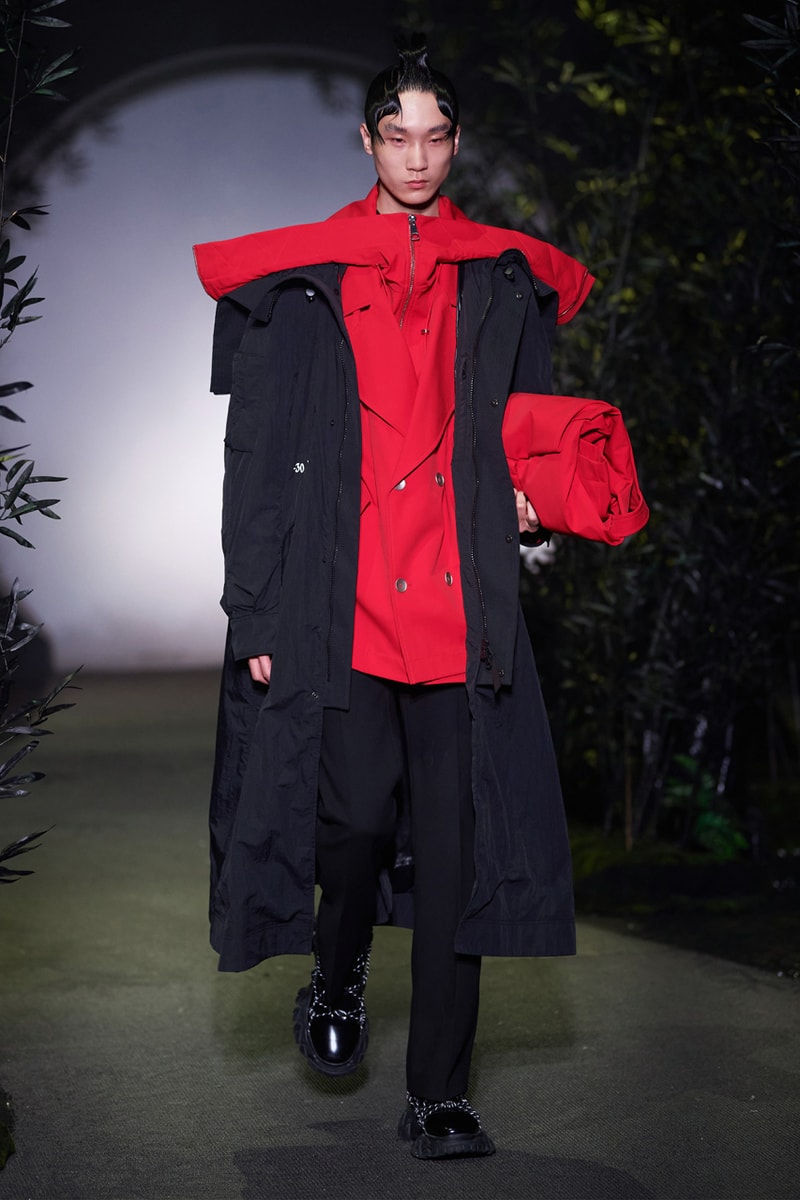 Angel Chen Fall/Winter 2021 Collection Runway show lookbook fw21 canada goose rombaut collaboration dragon lady boots jacket tie dye black white anna may wong daughter of butterfly actress