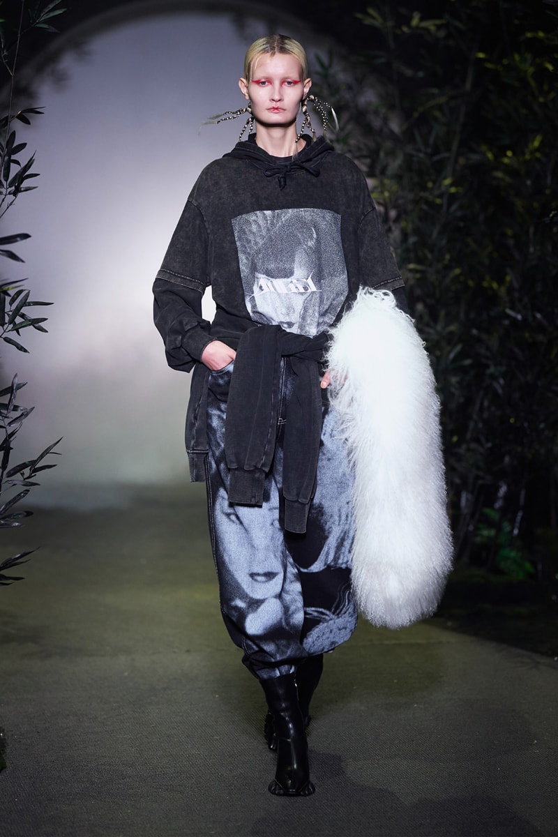 Angel Chen Fall/Winter 2021 Collection Runway show lookbook fw21 canada goose rombaut collaboration dragon lady boots jacket tie dye black white anna may wong daughter of butterfly actress