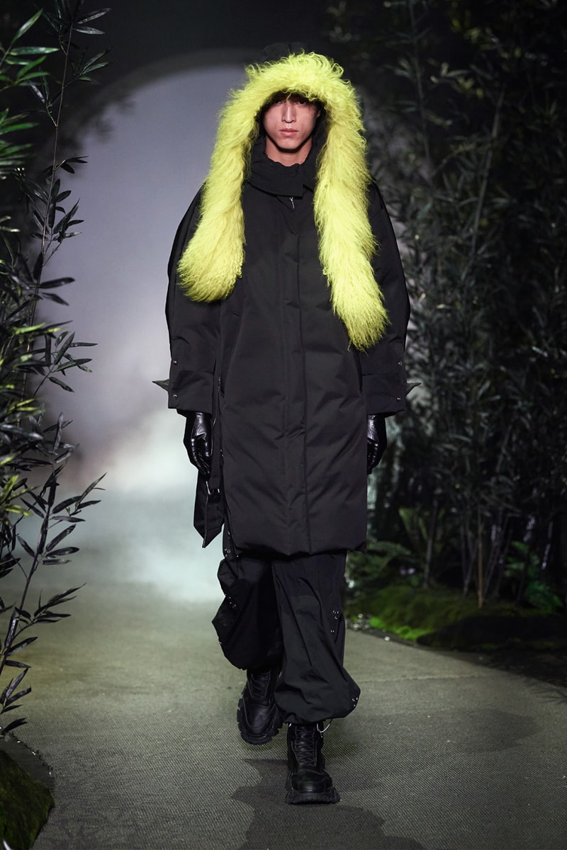 Angel Chen Fall/Winter 2021 Collection Runway show lookbook fw21 canada goose rombaut collaboration dragon lady boots jacket tie dye black white anna may wong daughter of butterfly actress