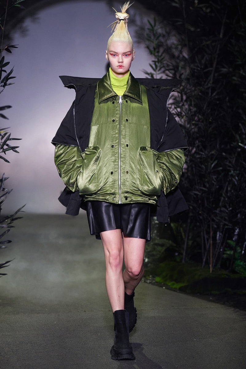 Angel Chen Fall/Winter 2021 Collection Runway show lookbook fw21 canada goose rombaut collaboration dragon lady boots jacket tie dye black white anna may wong daughter of butterfly actress