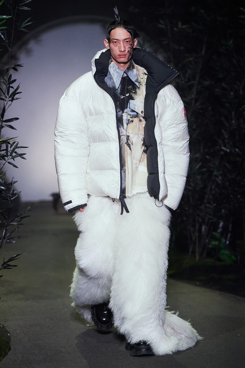 Angel Chen Fall/Winter 2021 Collection Runway show lookbook fw21 canada goose rombaut collaboration dragon lady boots jacket tie dye black white anna may wong daughter of butterfly actress