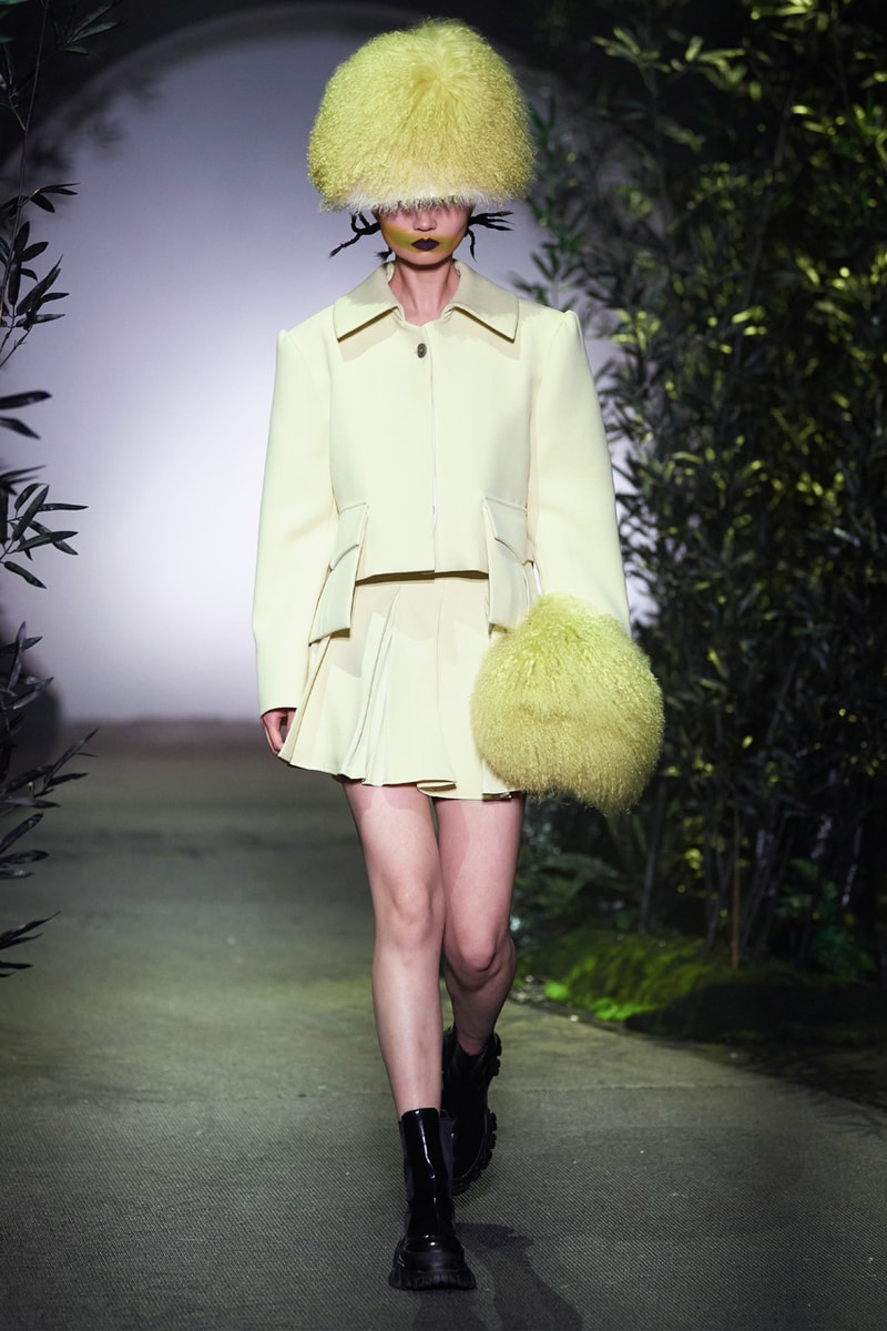 Angel Chen Fall/Winter 2021 Collection Runway show lookbook fw21 canada goose rombaut collaboration dragon lady boots jacket tie dye black white anna may wong daughter of butterfly actress