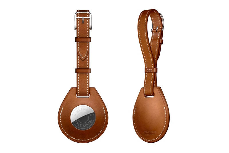 Apple AirTag Hermès key ring bag charm luggage tag release leather accessories leather paris luxury style tech 