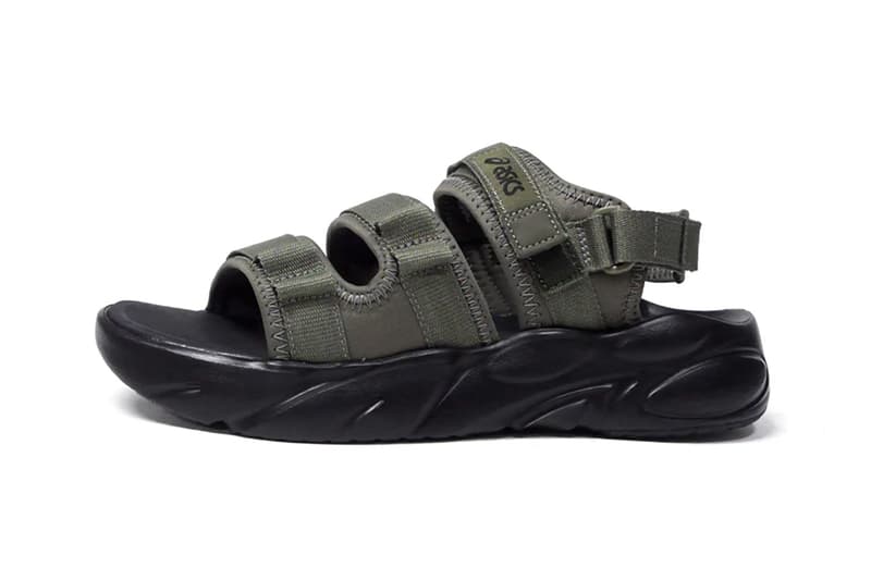 asics sportstyle bondal sandal black wood crepe midnight piedmont gray mantle green release info store list buying guide photos price 