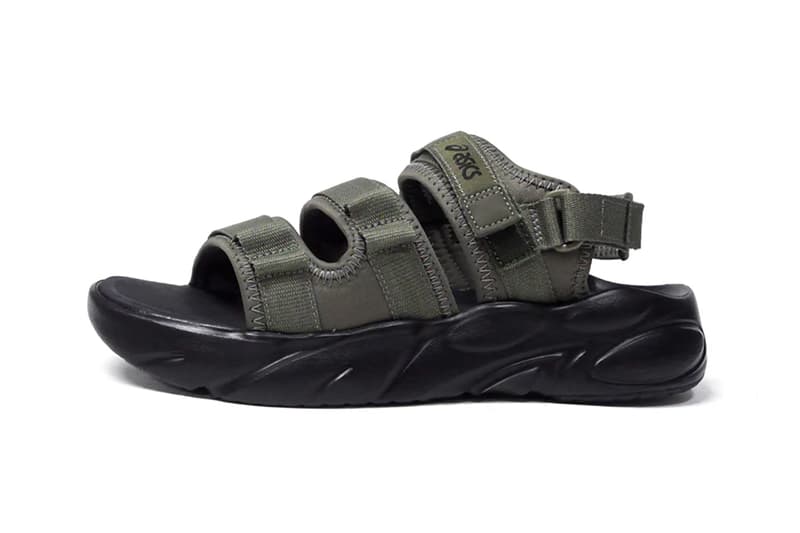asics sportstyle bondal sandal black wood crepe midnight piedmont gray mantle green release info store list buying guide photos price