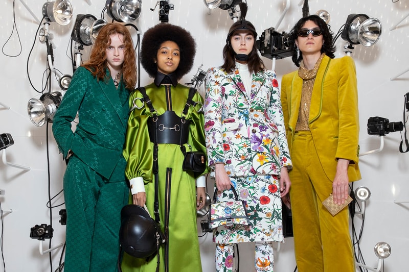 Balenciaga x Gucci Clothing, Accessories, Bags collection collaboration alessandro michele demna gvasalia jacket blazer logo handbag shoes jewelry runway show aria 100th annviersary kering