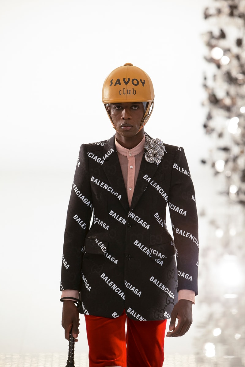 Balenciaga x Gucci Clothing, Accessories, Bags collection collaboration alessandro michele demna gvasalia jacket blazer logo handbag shoes jewelry runway show aria 100th annviersary kering
