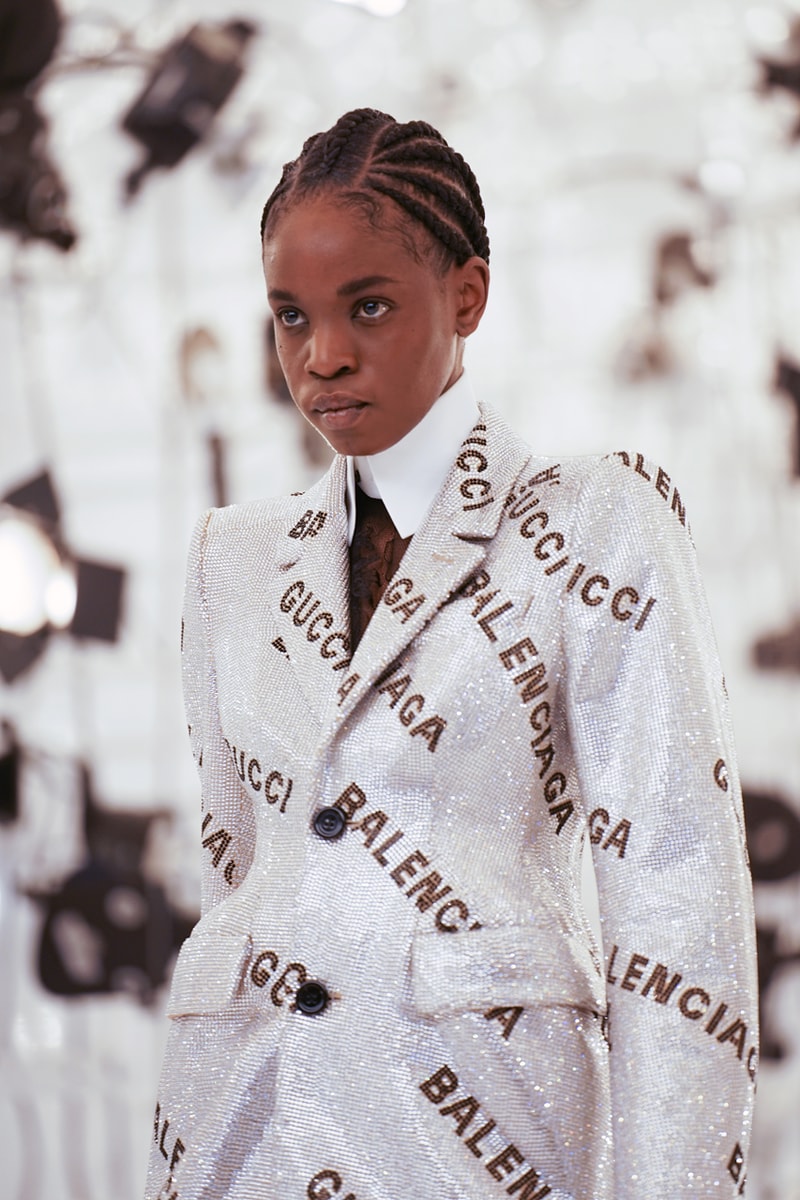 Balenciaga x Gucci Clothing, Accessories, Bags collection collaboration alessandro michele demna gvasalia jacket blazer logo handbag shoes jewelry runway show aria 100th annviersary kering