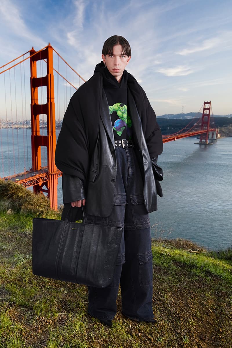 Balenciaga Winter 2021 Pre-Collection Lookbook fall fw21 menswear womenswear co-ed vibram shoes collaboration sneaker gay pride hoodie hulk tee shirt demna gvasalia dad shoe reebok collaboration first look on feet colorway