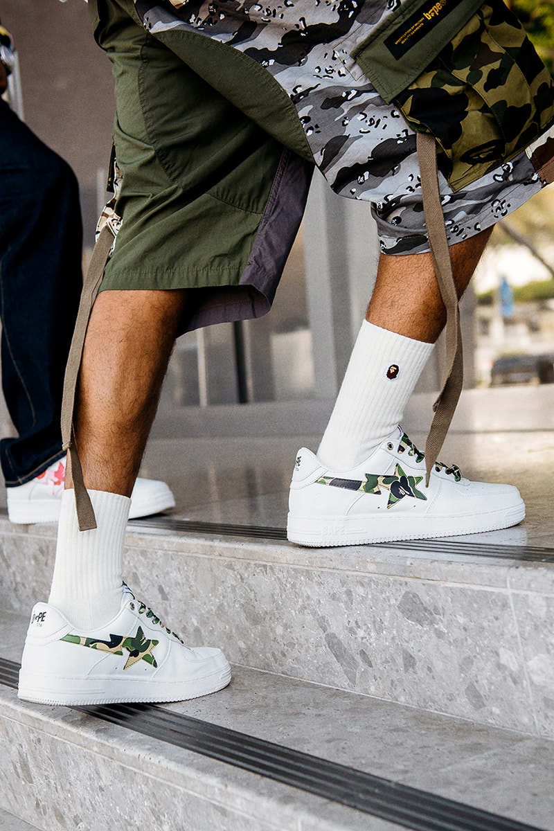 bape a bathing ape footwear sneakers streetwear fashion camo military air force nike basketball vintage retro 