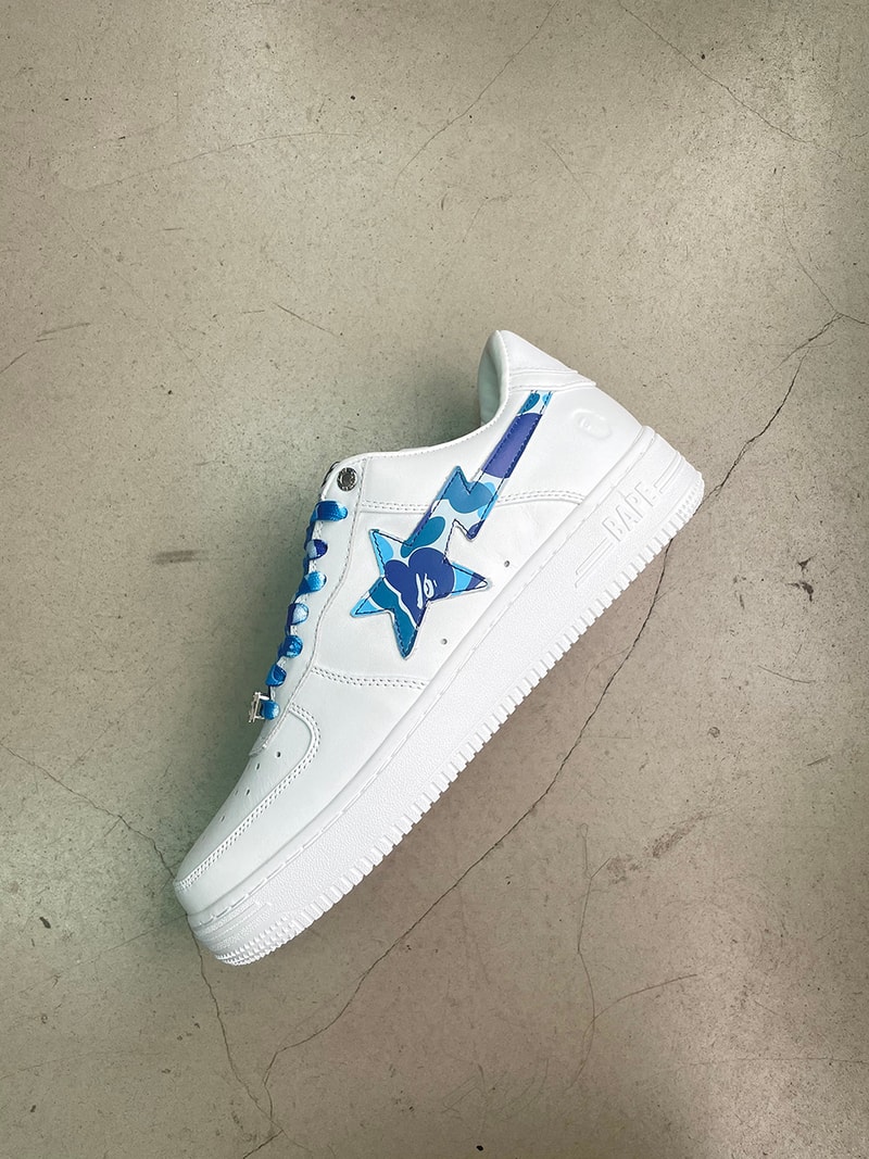 BAPE Issues Spring-Ready ABC CAMO BAPESTA Colorways green reed pink blue release date info buy price