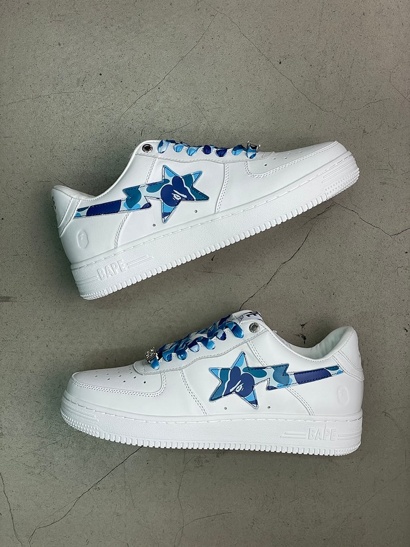 BAPE Issues Spring-Ready ABC CAMO BAPESTA Colorways green reed pink blue release date info buy price