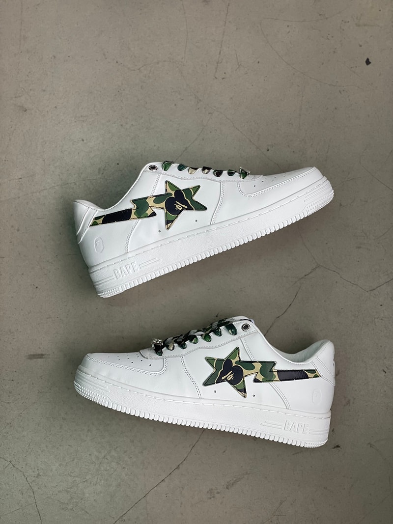 BAPE Issues Spring-Ready ABC CAMO BAPESTA Colorways green reed pink blue release date info buy price