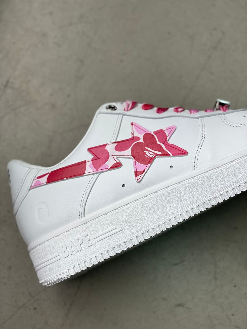 BAPE Issues Spring-Ready ABC CAMO BAPESTA Colorways green reed pink blue release date info buy price