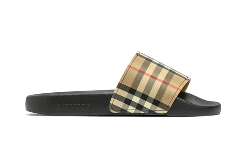 burberry print slides