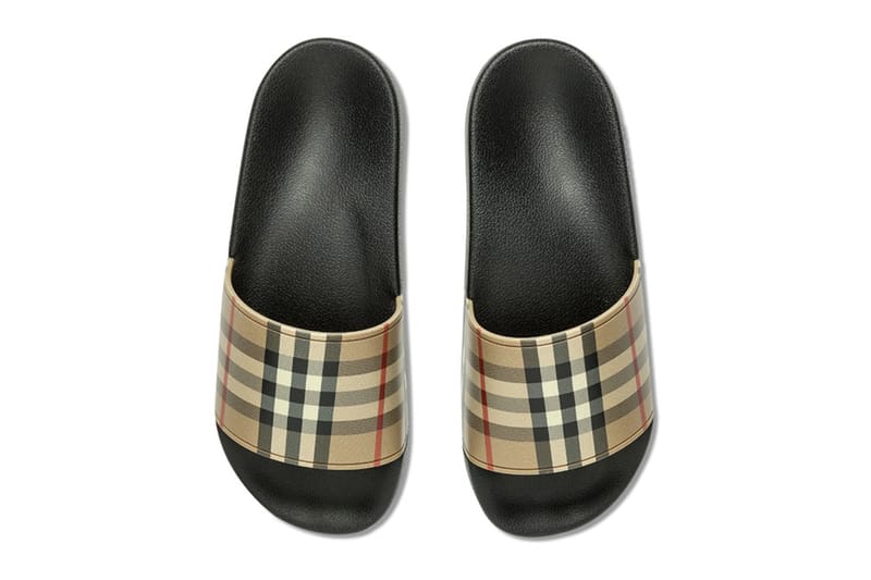 burberry vintage check slides