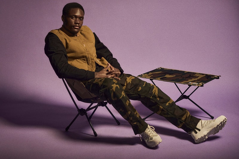 carhartt wip work in progress helinox chair table valiant laurel camouflage lightweight packable portable details