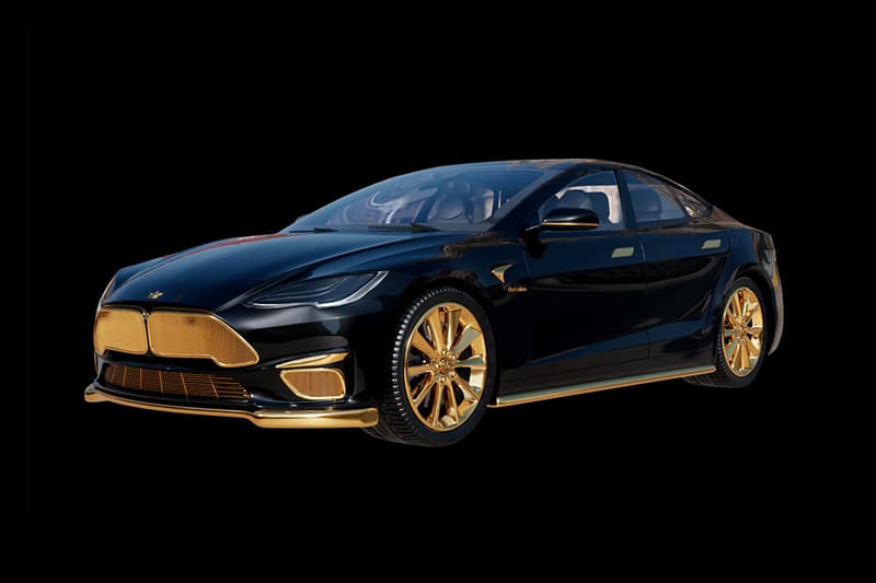 Caviar Tesla Model S Plaid+ Model Excellence 24K edition Double electroplated luxury 24k electric cars Elon Musk