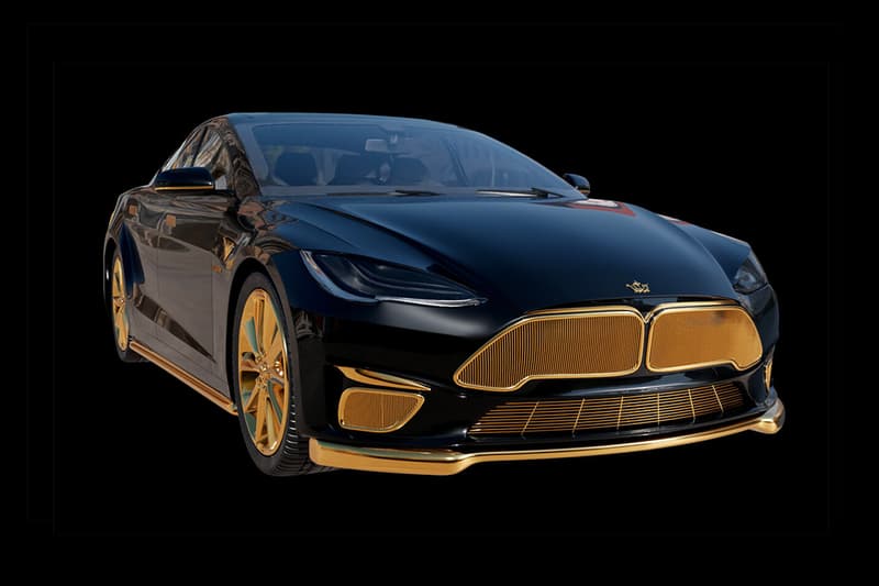 Caviar Tesla Model S Plaid+ Model Excellence 24K edition Double electroplated luxury 24k electric cars Elon Musk