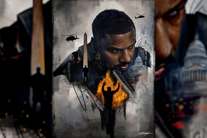 michael b jordan amazon prime video tom clancy philadelphia artist mixed media digital acrylic movie film stream action thriller