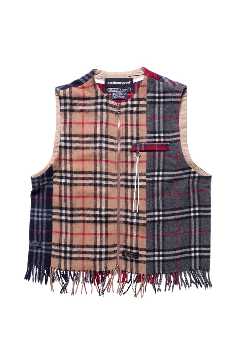 clothsurgeon reconstruction project Burberry scarf scarves gilet trench coat release information up cycling sustainable fashion 