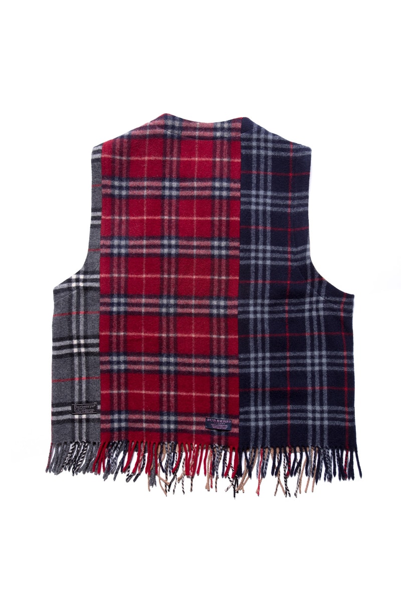 clothsurgeon reconstruction project Burberry scarf scarves gilet trench coat release information up cycling sustainable fashion 