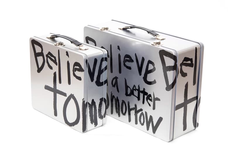 COMME des GARCONS BELIEVE IN A BETTER TOMORROW tin message trunk Aoyama exclusive rei kawakubo streetwear japan designers DSM CDG Home COMME des GARÇONS