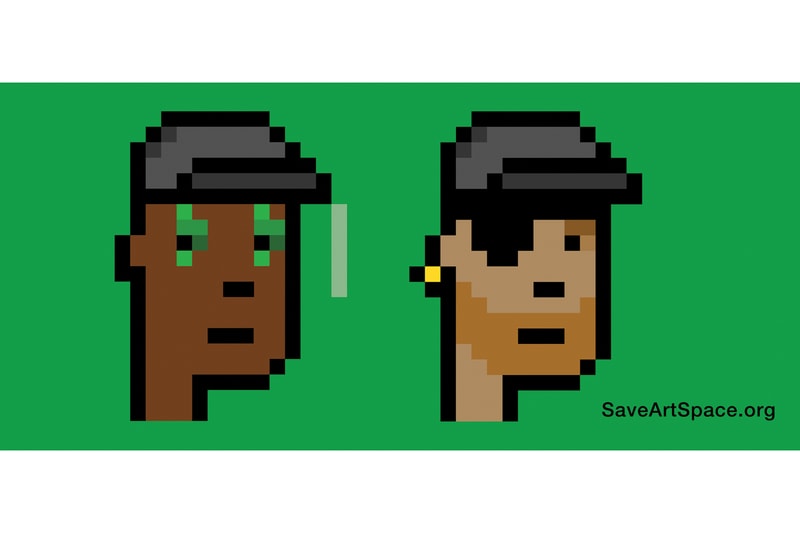saveartspace cryptopunks pixelated billboard exhibition nft nonfungible token