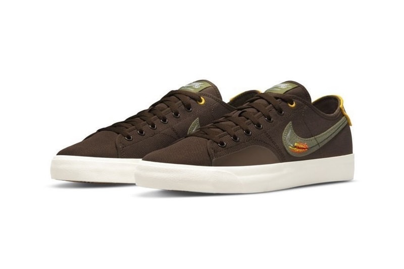 nike sb skateboarding daan van der linden blazer low court fishing brown green yellow official release date info photos price store list buying guide