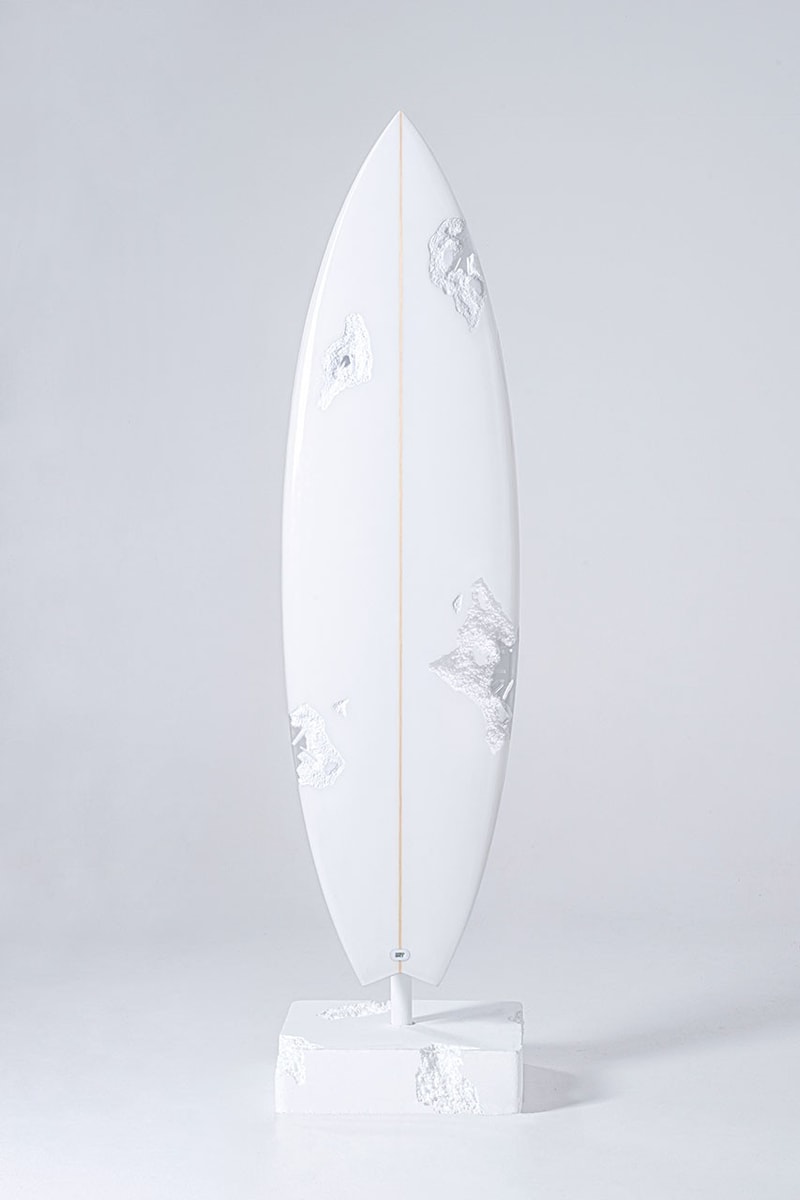 Daniel Arsham Chris Stamp Hayden Cox Wave Relic Surfboards Apparel japan black white Haydenshapes sculptures 