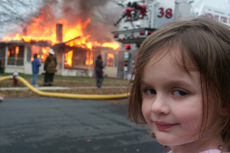 "Disaster Girl" Meme Sells as NFT for Nearly $500,000 USD Zoe Roth Dave Roth Memes Mebane N.C.