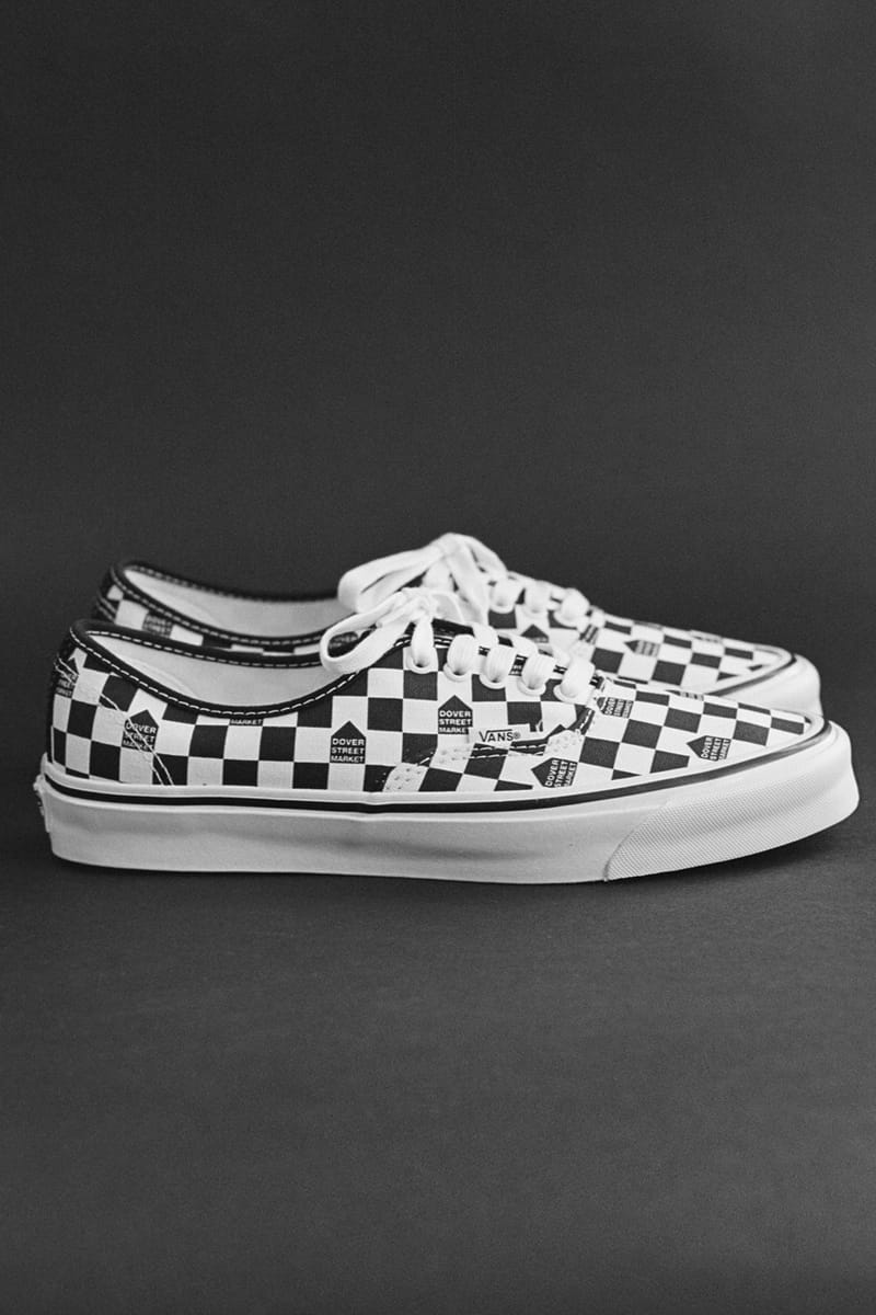 black vans checkered