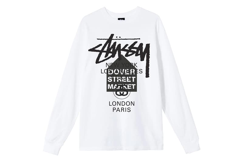 Dover Street Market x Stüssy World Tour Graphics collection collaboration tee shirt hoodie logo dsm new york ginza london buy price colorway info drop