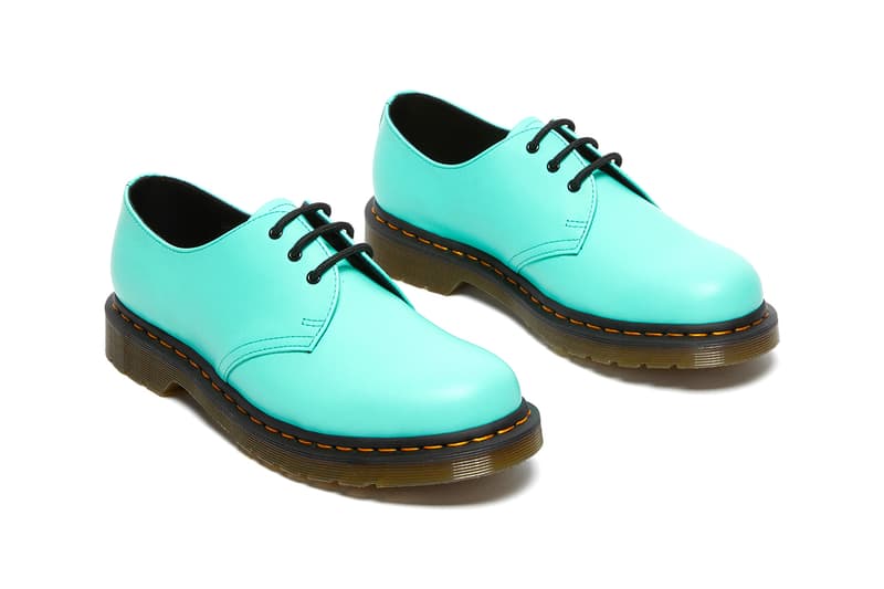 dr martens 1461 60th anniversary iced elastic leo zip peppermint green release info store list buying guide photos price 