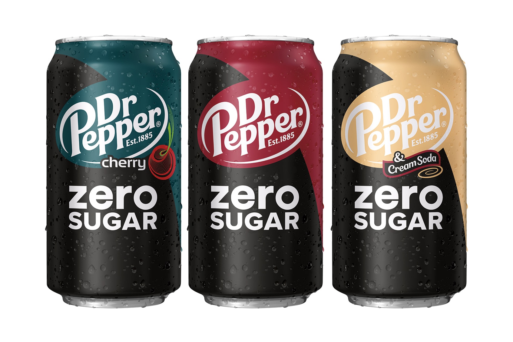 Dr. Pepper Zero Sugar Cherry Cream Soda Release drinks Soda Soft Drinks sugar-free 