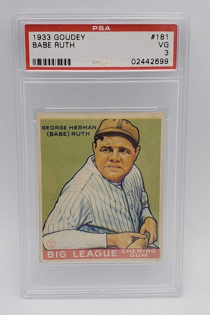 eBay 450 PSA Graded Vintage Baseball Card Collection Auction babe ruth 1911 Cy Young 1948 Ted Williams 1909 E90 Christy Mathewson 1949 Duke Snider Rookie 
