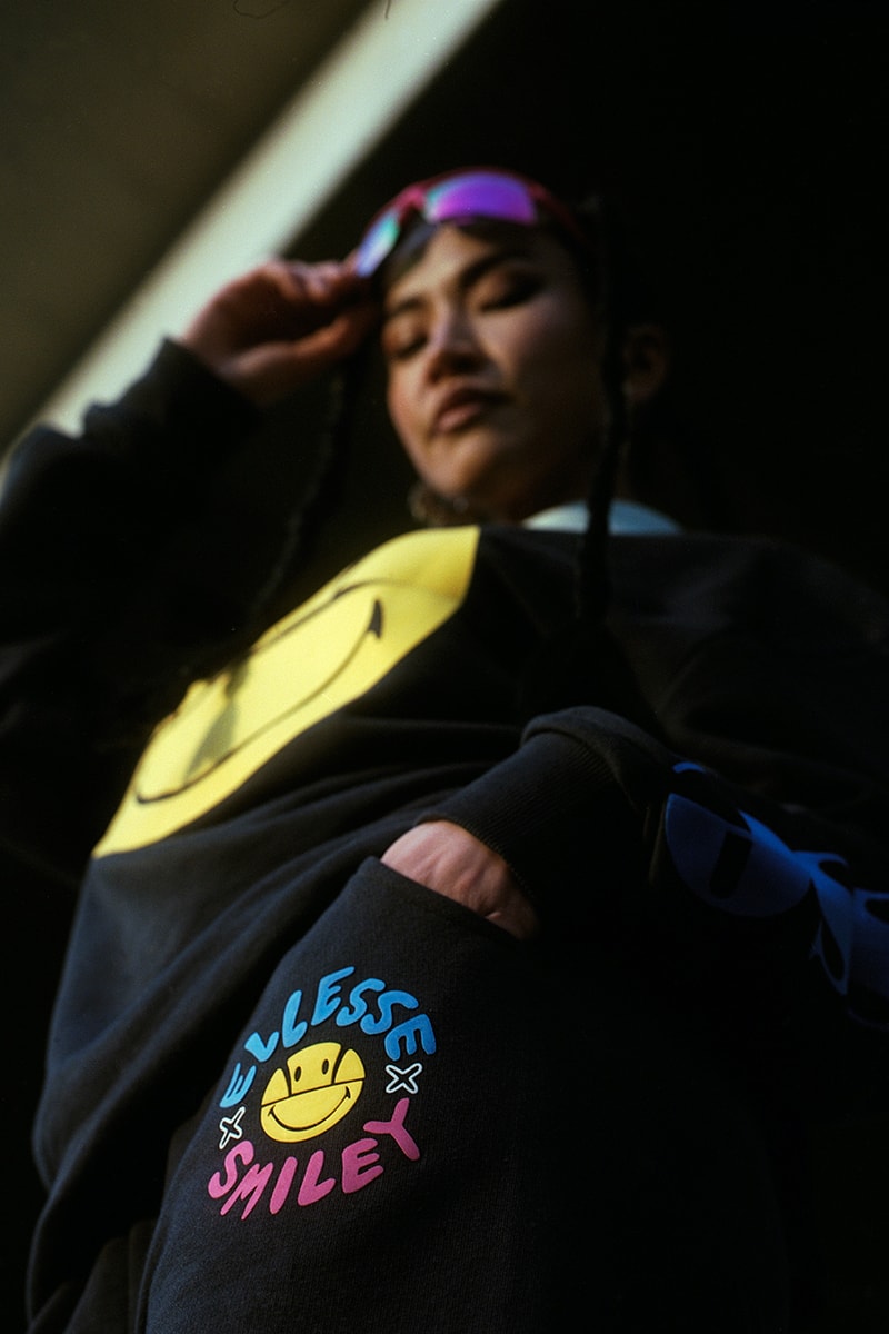 ellesse smiley harvey ball yellow rave culture wavey garms dj outdoor speakers british music 