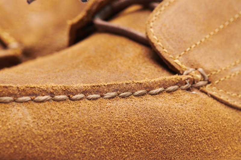 Engineered Garments x Sebago Foootwear collaboration shoe leather suede deck slip collection editorial new york london web store price colorway NEPENTHES zipperdeck coverdeck overlap exotic vibram sole